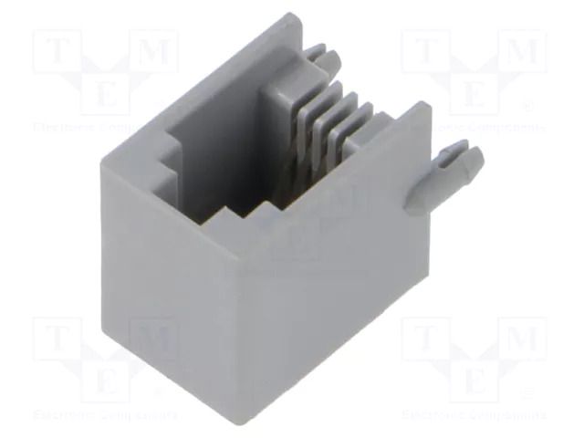Connector: RJ9; socket; PIN: 4; 4p4c; on PCBs,PCB snap; THT ADAM TECH MTJ-442BX2