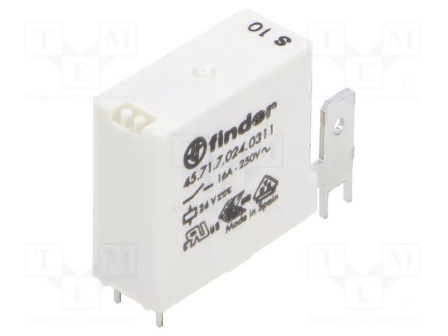 Relay: electromagnetic; SPST-NO; Ucoil: 24VDC; Icontacts max: 30A FINDER 45.71.7.024.0311