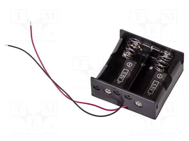 Holder; D,R20; Batt.no: 2; cables; 150mm; parallel; 1.5VDC COMF BH-121-1A/1.5V
