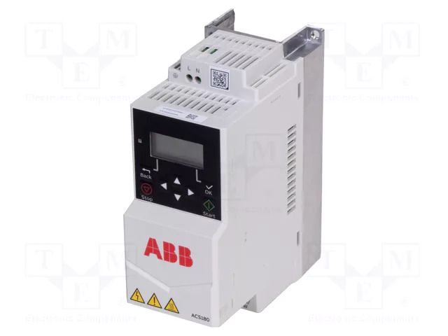 Vector inverter; Max motor power: 0.75kW; Usup: 200÷240VAC; 4.8A ABB ACS180-04S-04A8-1