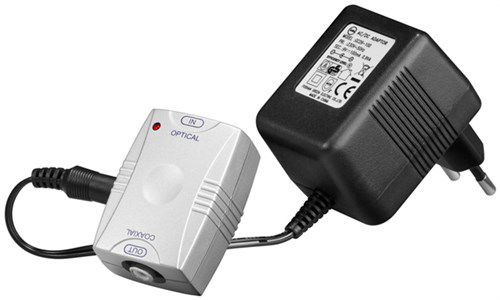 Opto-Coaxial Audio-Converter, silver - converts digital optical signals to digital coaxial signals 11919