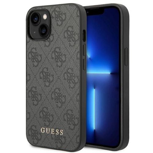 Guess GUHCP14SG4GFGR iPhone 14 6,1" szary/grey hard case 4G Metal Gold Logo, Guess 3666339094034 3666339094034