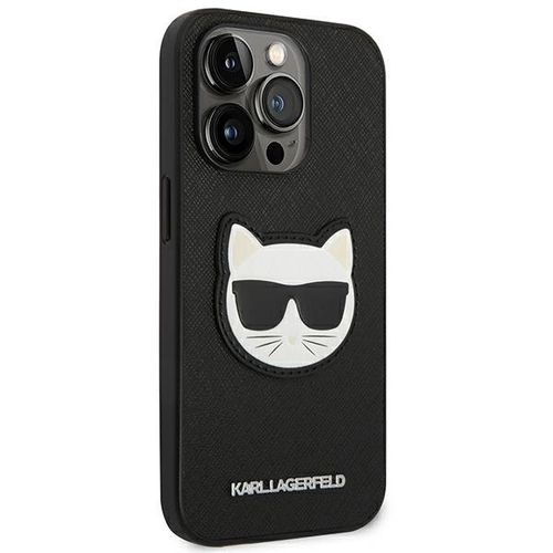 Karl Lagerfeld Saffiano Choupette Head Patch Case for iPhone 14 Pro Max - Black, Karl Lagerfeld 3666339076986 3666339076986