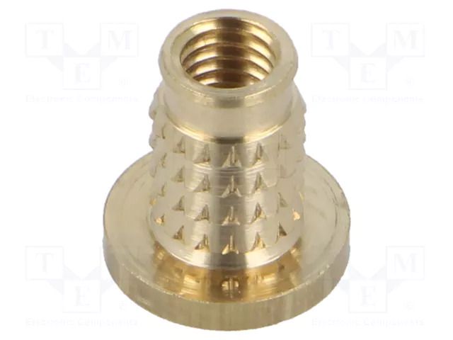 Threaded insert; brass; M5; BN 37898; L: 10.1mm; for plastic TAPPEX KVT-005M5
