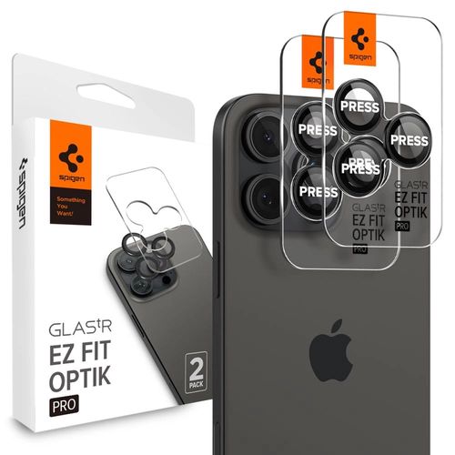 Spigen Glas.tR EZ Fit Optik Camera Protector for iPhone 14 Pro / Pro Max / 15 Pro / Pro Max / 16 Pro / Pro Max 17 Pro / 17 Pro Max - Black 2 pcs., Spigen 8809811866407 8809811866407