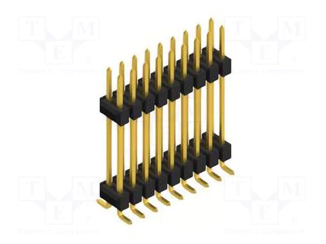 Connector: pin strips; pin header; male; PIN: 18; 3A; 250V; SMT; 2x9 FISCHER ELEKTRONIK SL16SMD20718.G