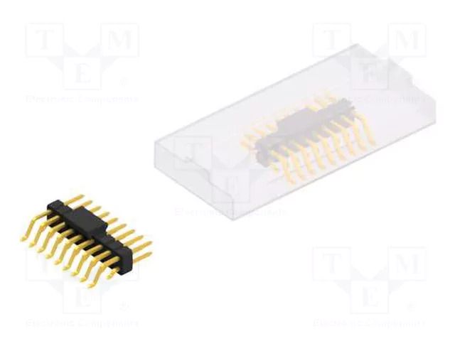 Connector: pin strips; pin header; male; PIN: 18; 3A; 250V; SMT; 2x9 FISCHER ELEKTRONIK SL17SMD05818.GBSM