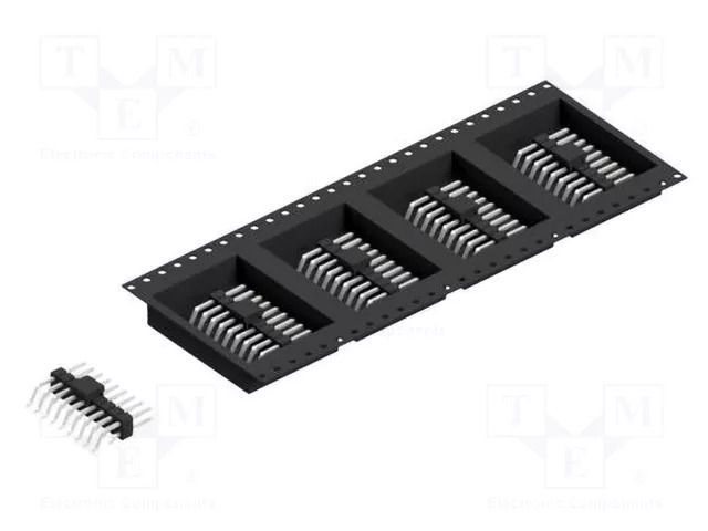 Connector: pin strips; pin header; male; PIN: 18; 3A; 250V; SMT; 2x9 FISCHER ELEKTRONIK SL17SMD05818.ZBTR
