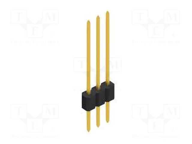 Connector: pin strips; pin header; male; PIN: 3; 1.5A; 125V; THT FISCHER ELEKTRONIK SLMN1.092.3.G