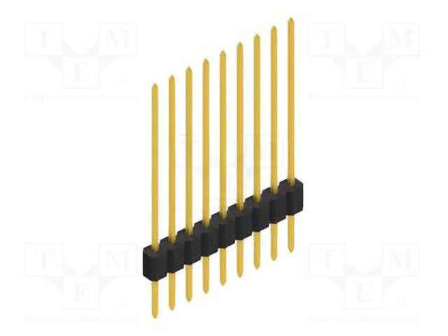 Connector: pin strips; pin header; male; PIN: 9; 1.5A; 125V; THT FISCHER ELEKTRONIK SLMN1.117.9.G