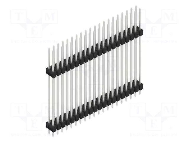 Connector: pin strips; pin header; male; PIN: 40; 3A; 250V; THT; 2x20 FISCHER ELEKTRONIK SL14.310.40.Z