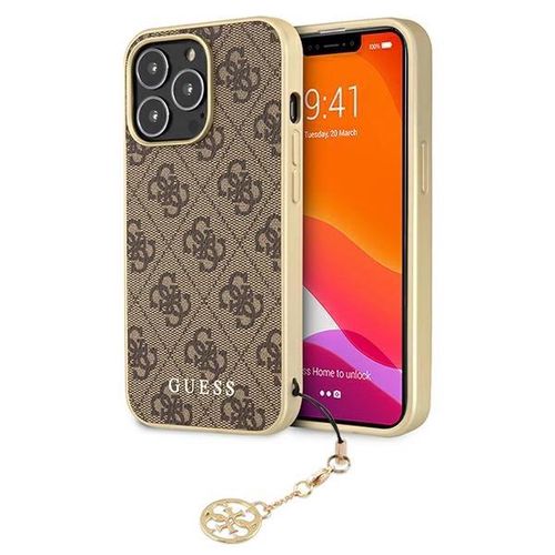 Guess GUHCP13LGF4GBR iPhone 13 Pro / 13 6.1 &quot;brown / brown hardcase 4G Charms Collection, Guess 3666339033453 3666339033453