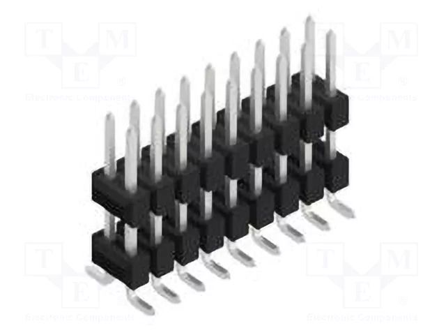Connector: pin strips; pin header; male; PIN: 18; 3A; 250V; SMT; 2x9 FISCHER ELEKTRONIK SL16SMD10718.Z