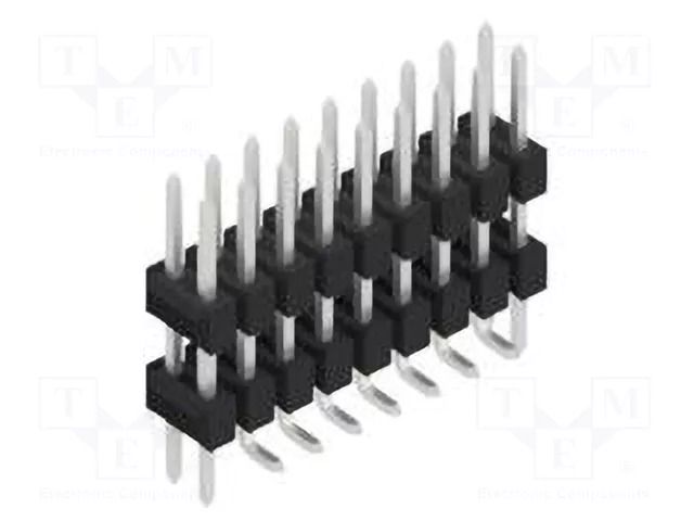 Connector: pin strips; pin header; male; PIN: 18; 3A; 250V; SMT; 2x9 FISCHER ELEKTRONIK SL16SMD10718.ZP