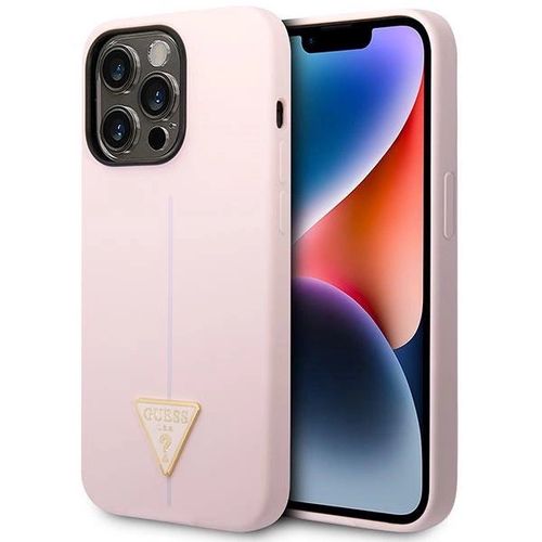 Guess Silicone Triangle iPhone 14 Pro 6.1&quot; Case - Purple, Guess 3666339065980 3666339065980