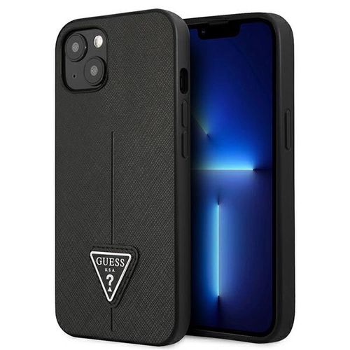 Guess GUHCP14MPSATLK iPhone 14 Plus 6,7 &quot;black / black hardcase SaffianoTriangle Logo, Guess 3666339065379 3666339065379
