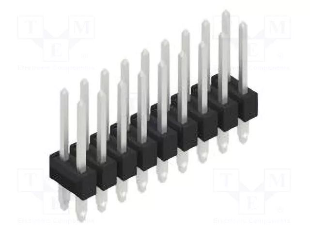 Connector: pin strips; pin header; male; PIN: 18; 3A; 250V; THT; 2x9 FISCHER ELEKTRONIK SLP2.16.144.18.Z