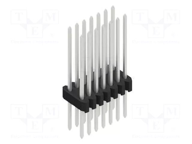 Connector: pin strips; pin header; male; PIN: 14; 1.5A; 125V; THT FISCHER ELEKTRONIK SLVW22.105.14.Z