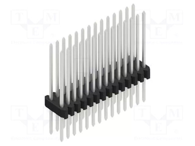 Connector: pin strips; pin header; male; PIN: 28; 1.5A; 125V; THT FISCHER ELEKTRONIK SLVW22.105.28.Z
