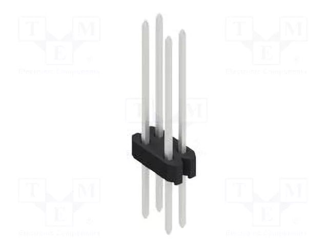 Connector: pin strips; pin header; male; PIN: 4; 1.5A; 125V; THT FISCHER ELEKTRONIK SLVW22.105.4.Z