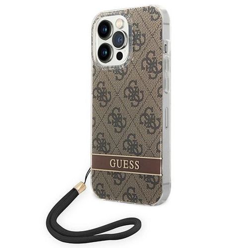 Guess GUOHCP14XH4STW iPhone 14 Pro Max 6.7 &quot;brown / brown hardcase 4G Print Strap, Guess 3666339093860 3666339093860