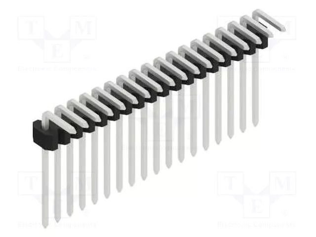 Connector: pin strips; pin header; male; PIN: 18; 1.5A; 125V; THT FISCHER ELEKTRONIK SLVW1.KA.080.18.Z