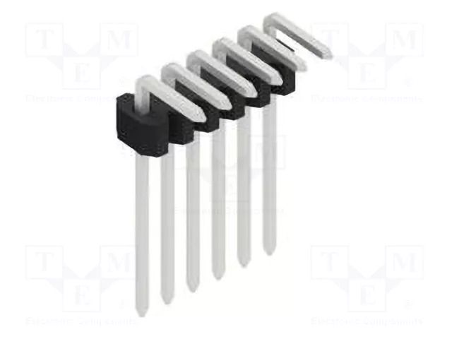 Connector: pin strips; pin header; male; PIN: 6; 1.5A; 125V; THT FISCHER ELEKTRONIK SLVW1.KA.080.6.Z