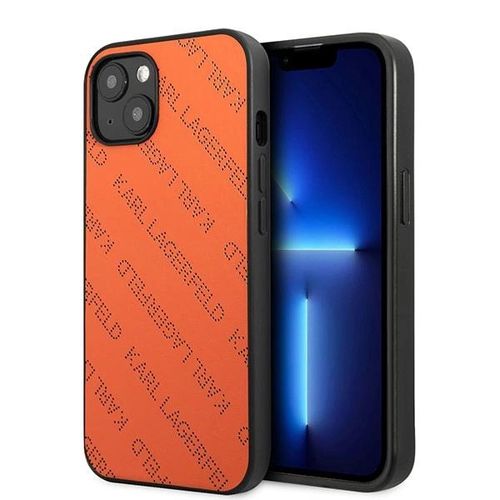 Karl Lagerfeld KLHCP13SPTLO iPhone 13 mini 5,4 &quot;hardcase orange / orange Perforated Allover, Karl Lagerfeld 3666339049560 3666339049560