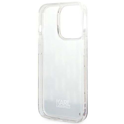 Karl Lagerfeld KLHCP14LLMNMS iPhone 14 Pro 6.1 &quot;hardcase silver / silver Liquid Glitter Monogram, Karl Lagerfeld 3666339076290 3666339076290
