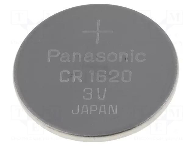 Battery: lithium; CR1620,coin; 3V; 70mAh; non-rechargeable PANASONIC BAT-CR1620