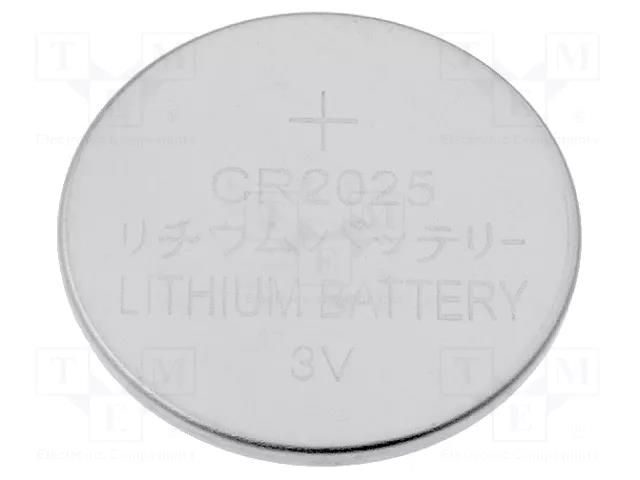 Battery: lithium; CR2025,coin; 3V; non-rechargeable; Ø20x2.5mm LIJIA BAT-CR2025/GMB