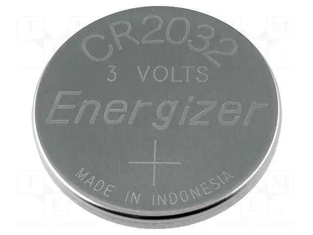 Battery: lithium; CR2032,coin; 3V; 235mAh; non-rechargeable ENERGIZER BAT-CR2032/EG