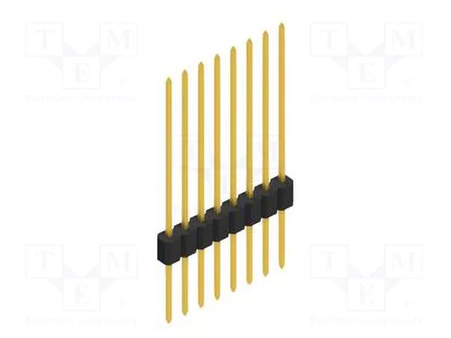Connector: pin strips; pin header; male; PIN: 8; 1.5A; 125V; THT FISCHER ELEKTRONIK SLMN11.117.8.G