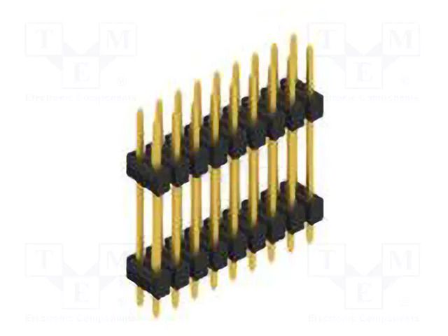 Connector: pin strips; pin header; male; PIN: 18; 3A; 250V; THT; 2x9 FISCHER ELEKTRONIK SL6.156.18.G