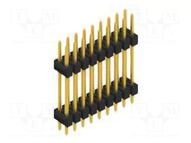 Connector: pin strips; pin header; male; PIN: 18; 3A; 250V; THT; 2x9 FISCHER ELEKTRONIK SL6.172.18.G