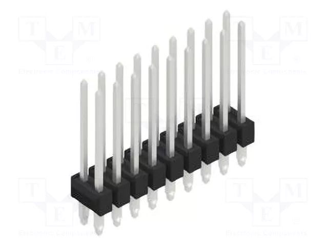 Connector: pin strips; pin header; male; PIN: 18; 3A; 250V; THT; 2x9 FISCHER ELEKTRONIK SLP2.16.195.18.Z
