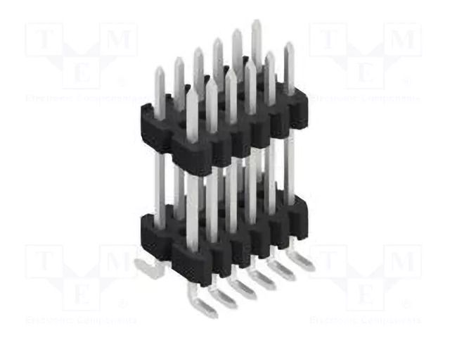 Connector: pin strips; pin header; male; PIN: 12; SMT; 1.5A; 125V FISCHER ELEKTRONIK SLVW11SMD102.12.Z