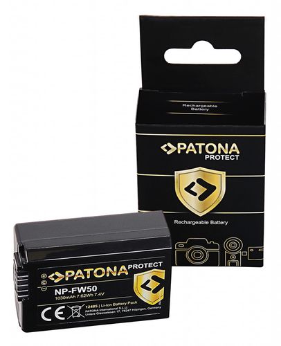 PATONA PROTECT Battery f. Sony NP-FW50 NEX-3 NEX.3C NEX-5 NEX.5A NEX-7, PATONA 12485 4055655222167