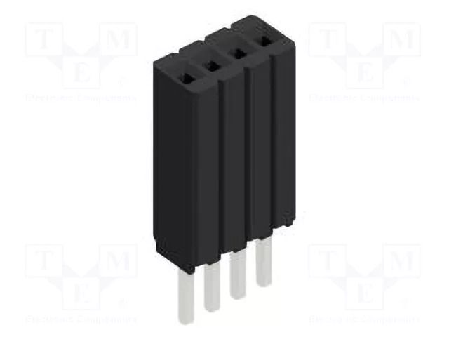 Connector: pin strips; socket; female; PIN: 4; BLM KG 1; 1.5A; 125V FISCHER ELEKTRONIK BLM.KG.1.4.Z