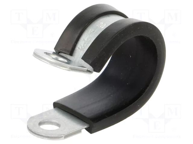 Fixing clamp; ØBundle : 28mm; W: 20mm; steel; Cover material: EPDM KALE CC-D1-28X20-W1EPDM
