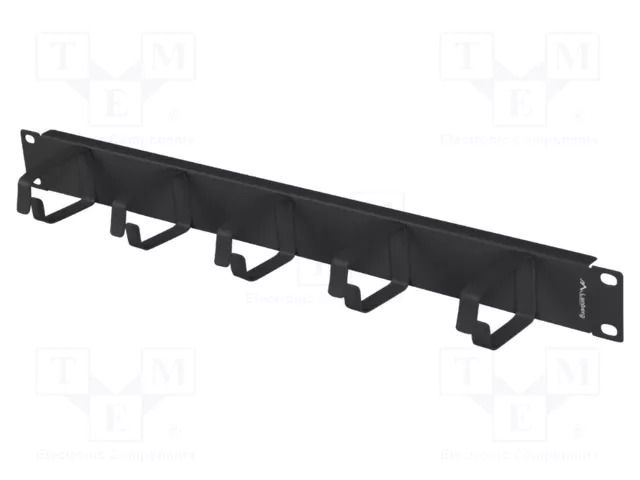 Cable organizer; 1U; black; Standard: 19" LANBERG AK-1701-B