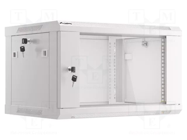 Enclosure: rack cabinet; Standard: 19"; 6U; grey; Z: 450mm; X: 600mm LANBERG WF01-6406-10S