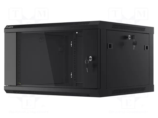 Enclosure: rack cabinet; Standard: 19"; 6U; black; Z: 600mm; X: 600mm LANBERG WF01-6606-10B