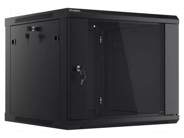 Enclosure: rack cabinet; Standard: 19"; 9U; black; Z: 600mm; X: 600mm LANBERG WF01-6609-10B