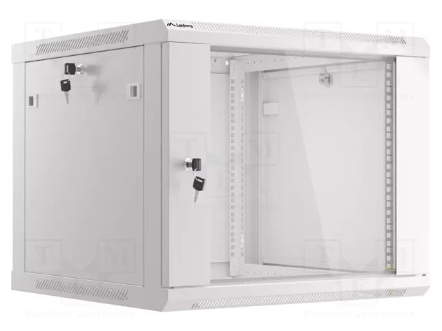 Enclosure: rack cabinet; Standard: 19"; 9U; grey; Z: 600mm; X: 600mm LANBERG WF01-6609-10S