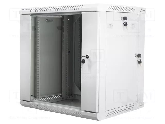 Enclosure: rack cabinet; Standard: 19"; 12U; grey; Z: 600mm; X: 600mm LANBERG WF02-6612-10S