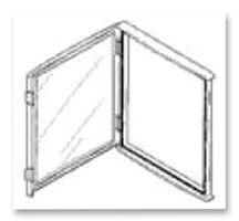 INSPECTION WINDOW, 377X331MM L 44 II WINDOW
