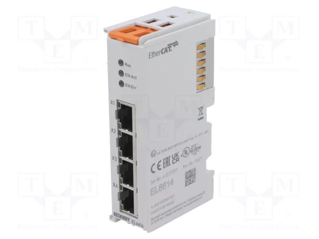 Industrial module: communication; -25÷60°C; IP20; IEEE 802.3 Beckhoff Automation EL6614