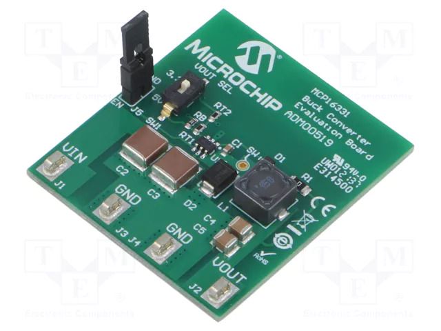 Dev.kit: Microchip; DC/DC converter; Components: MCP16331 MICROCHIP TECHNOLOGY ADM00519