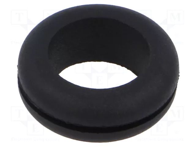 Grommet; Ømount.hole: 12mm; Øhole: 10mm; black; -40÷125°C; EPDM ESSENTRA ESS-10284728